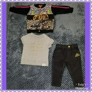 Bundle, 3 piece baby girl size 12 months set.